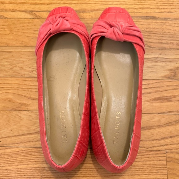 Talbots Pink Croc Flats EUC Sz 8 - Picture 7 of 7